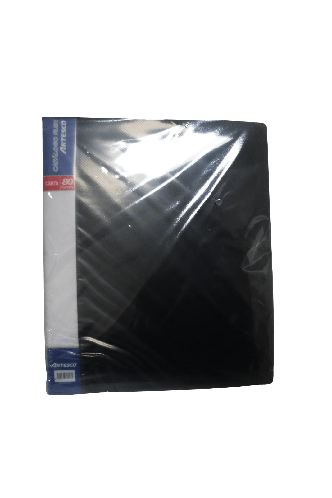CARPETAS C/HOJAS PLASTICAS (8.5 X 11)  80H NEGRA
