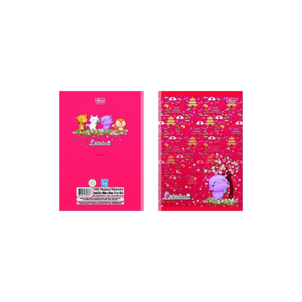 CUADERNO COSIDO 200 PAG. BICHONHOS