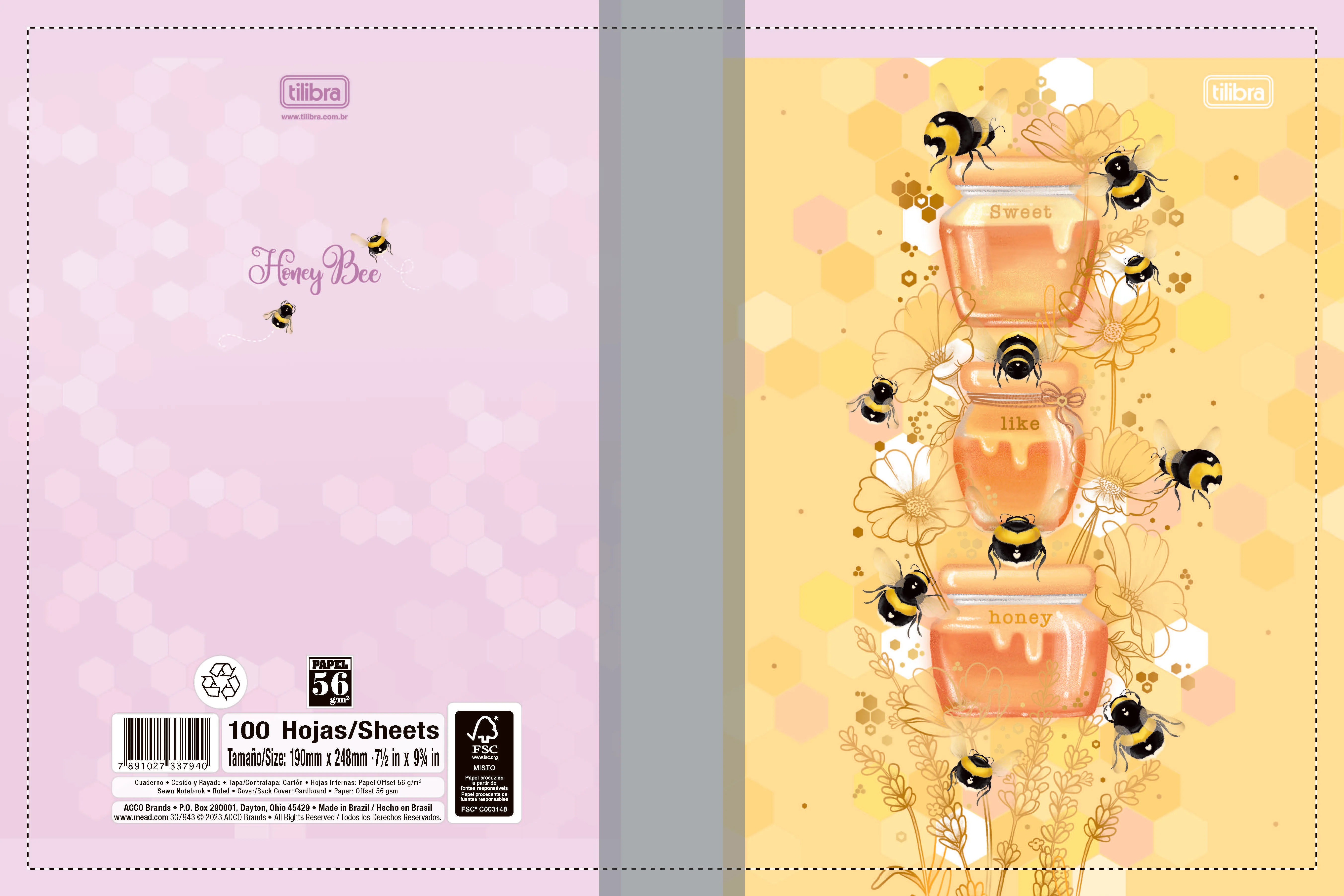CUADERNO COSIDO 200 PAG. HONEY BEE - Image 2
