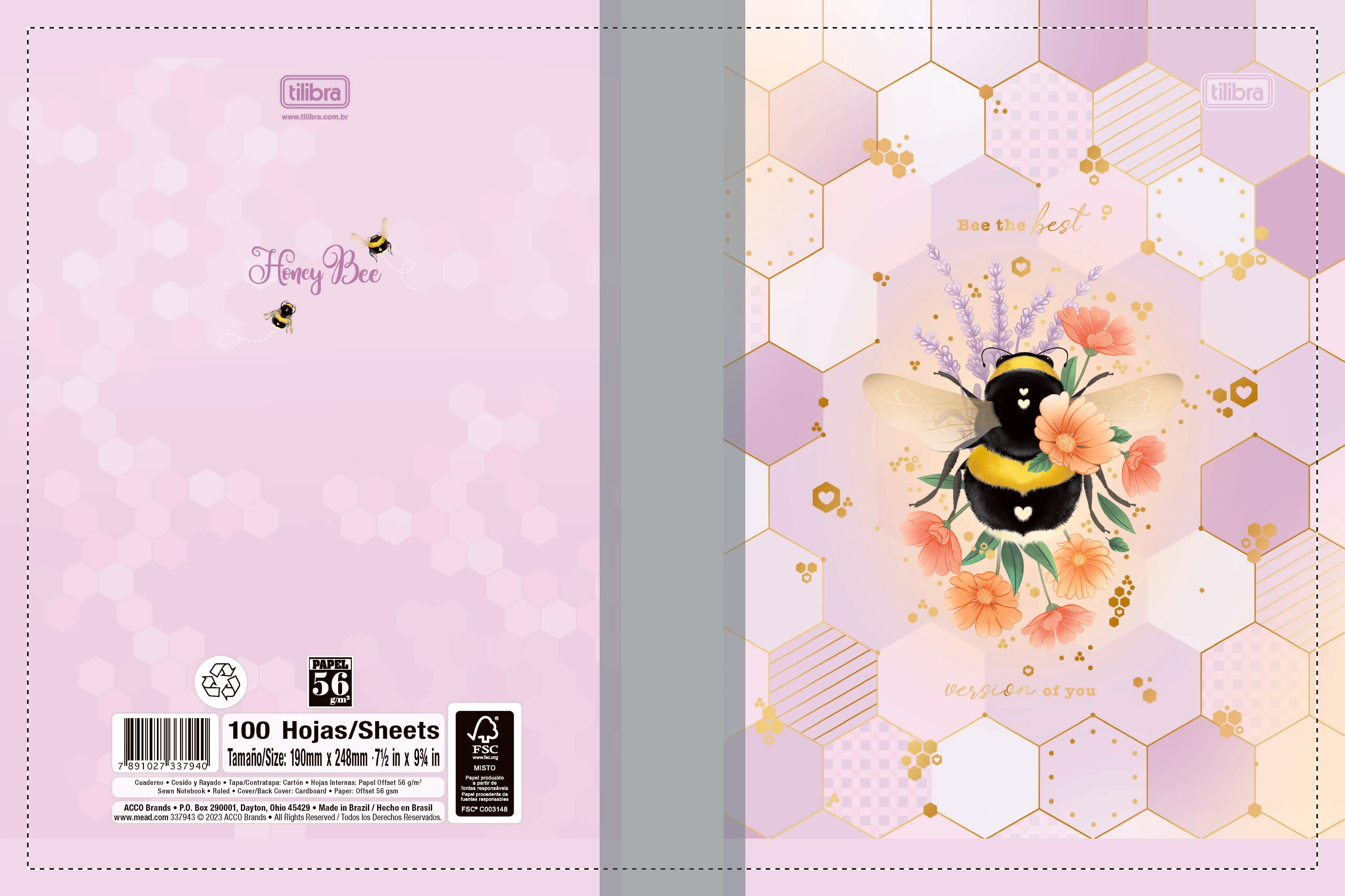 CUADERNO COSIDO 200 PAG. HONEY BEE - Image 3