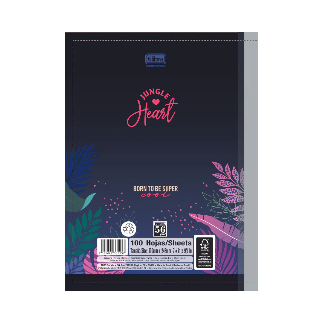 CUADERNO COSIDO 200 PAG. JUNGLE  HEART - Image 5