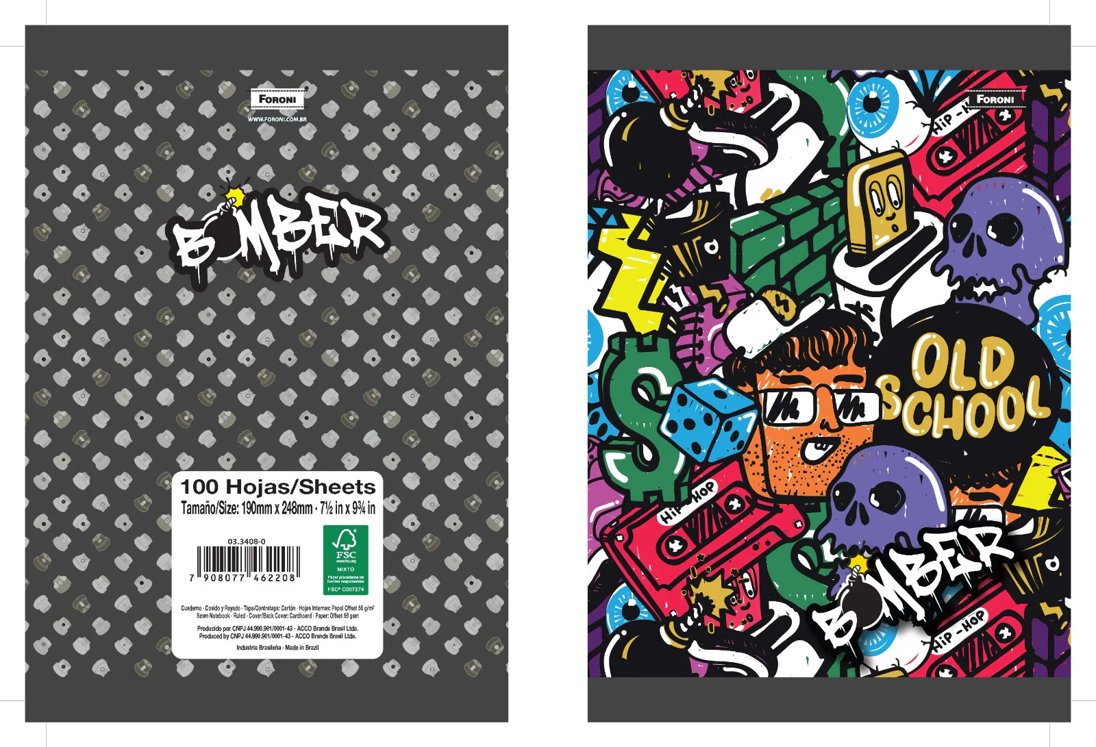 CUADERNO COSIDO 200 PAG. BOMBER - Image 2