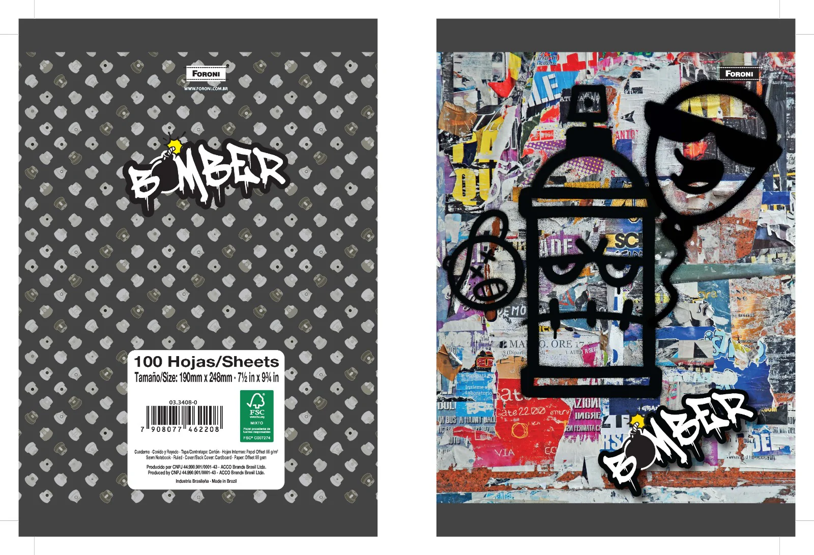 CUADERNO COSIDO 200 PAG. BOMBER - Image 3