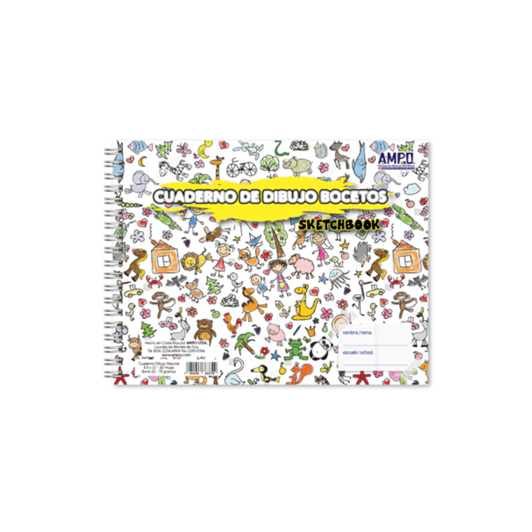 CUADERNO EN ESP. #20 (8.5 X 11) P/DIBUJO 40H 75grs Infantil (36372)