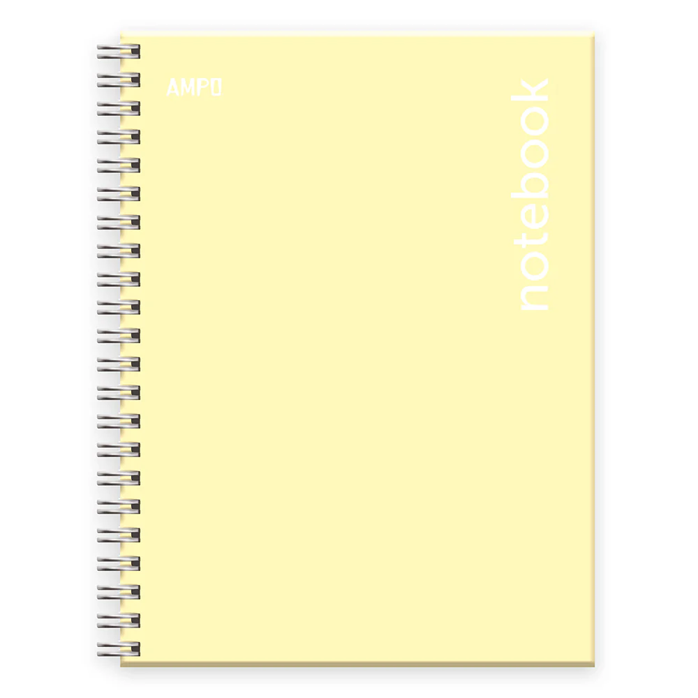 CUADERNO EN ESP. (8.5 X 11) TD 100H  PASTEL AMARILLO
