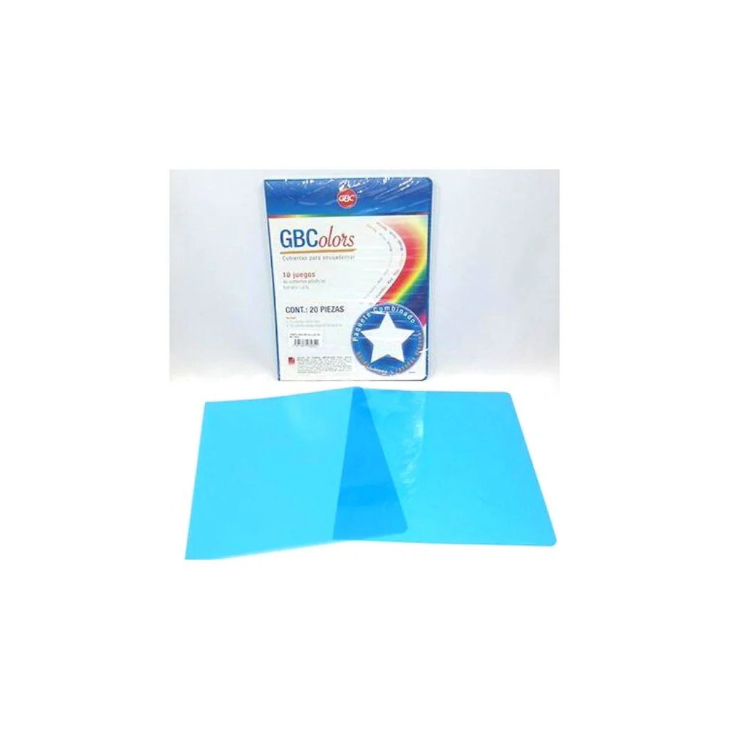 CUBIERTAS PLASTICAS LISA 25 PAR CARTA AZUL MEDIO GBPLAK