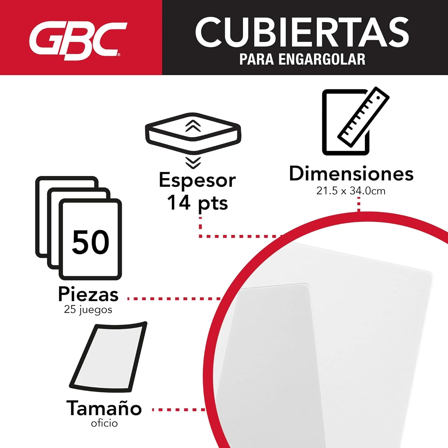 CUBIERTAS PLASTICAS LISA 25 PAR LEGAL CLEAR GBPLAK - Image 5
