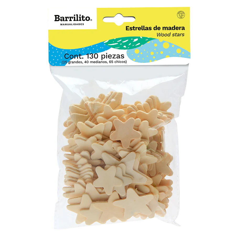 ESTRELLAS DE MADERA BALSA 130/1  BLISTER 6217 2
