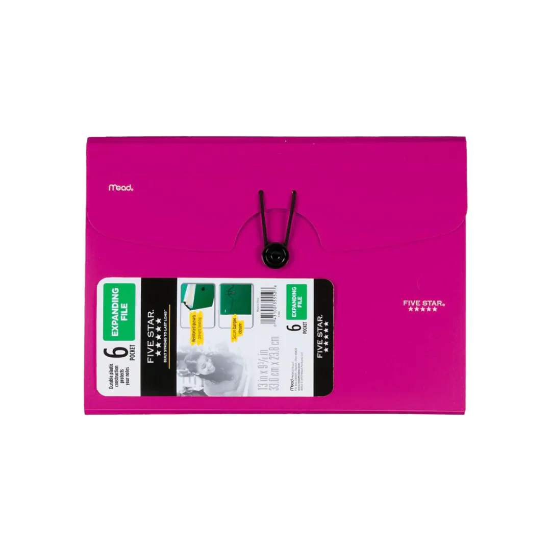 FOLDERS ACORDEON 6 DIV SURTIDO