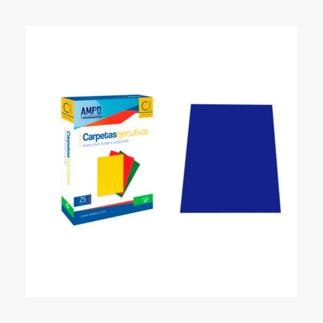 FOLDERS SATINADO - LAMINADO (8.5 X 11) AZUL