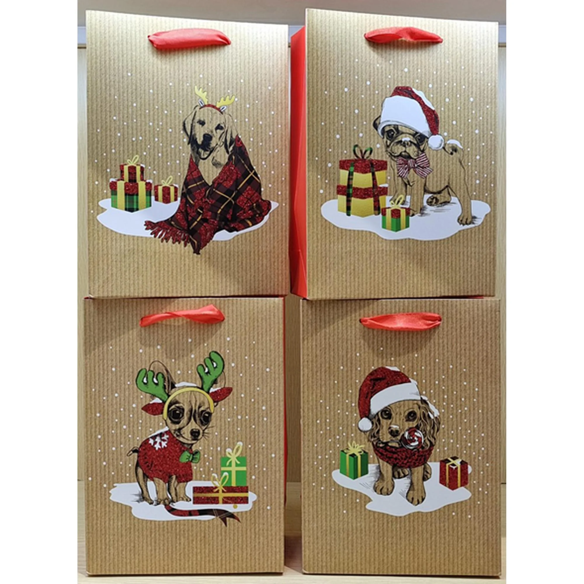 FUNDAS P/REGALO XMAS PLANE (17.5X23.5X8) NAVIDEÑA