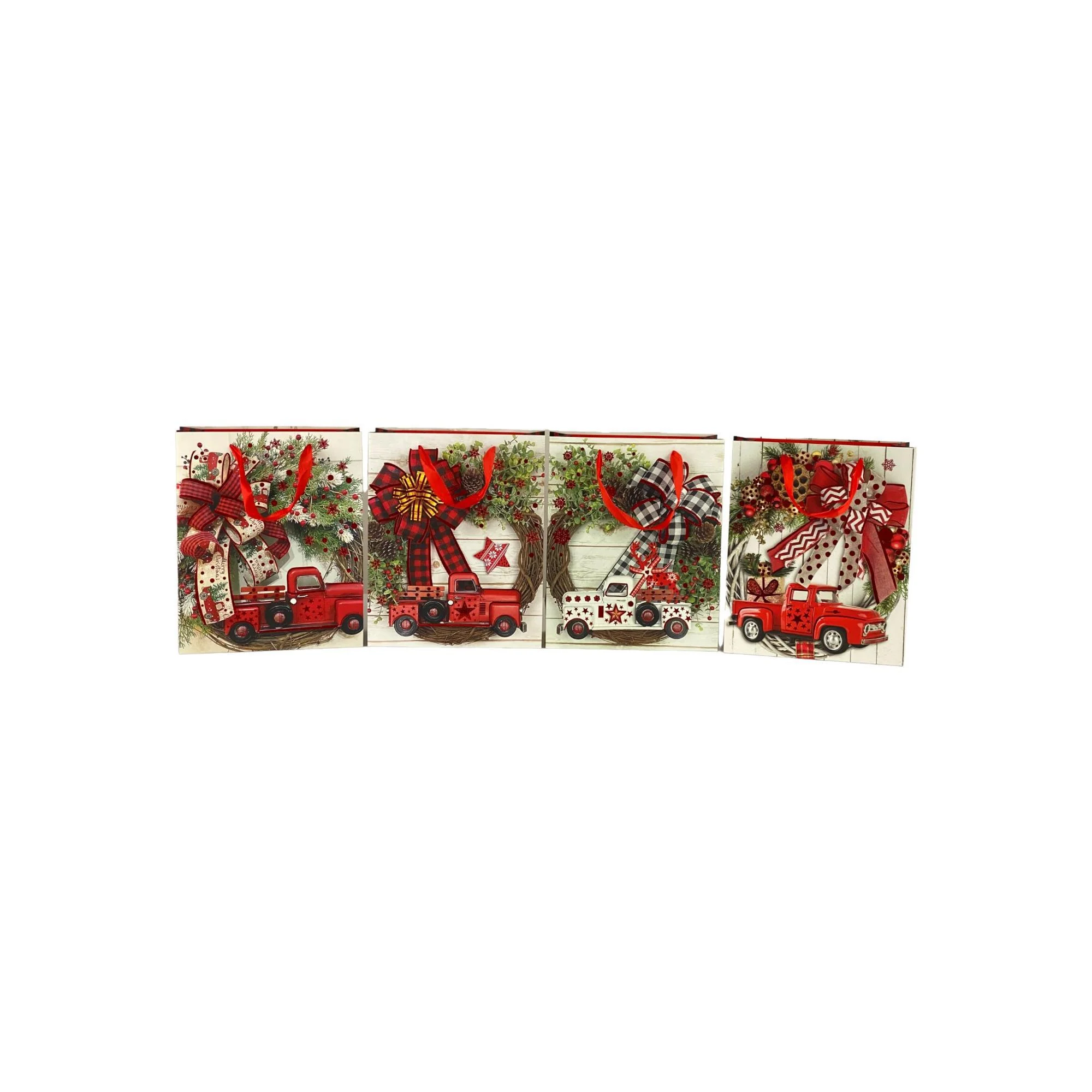 FUNDAS P/REGALO XMAS PLANE (26X32X10) NAVIDEÑA