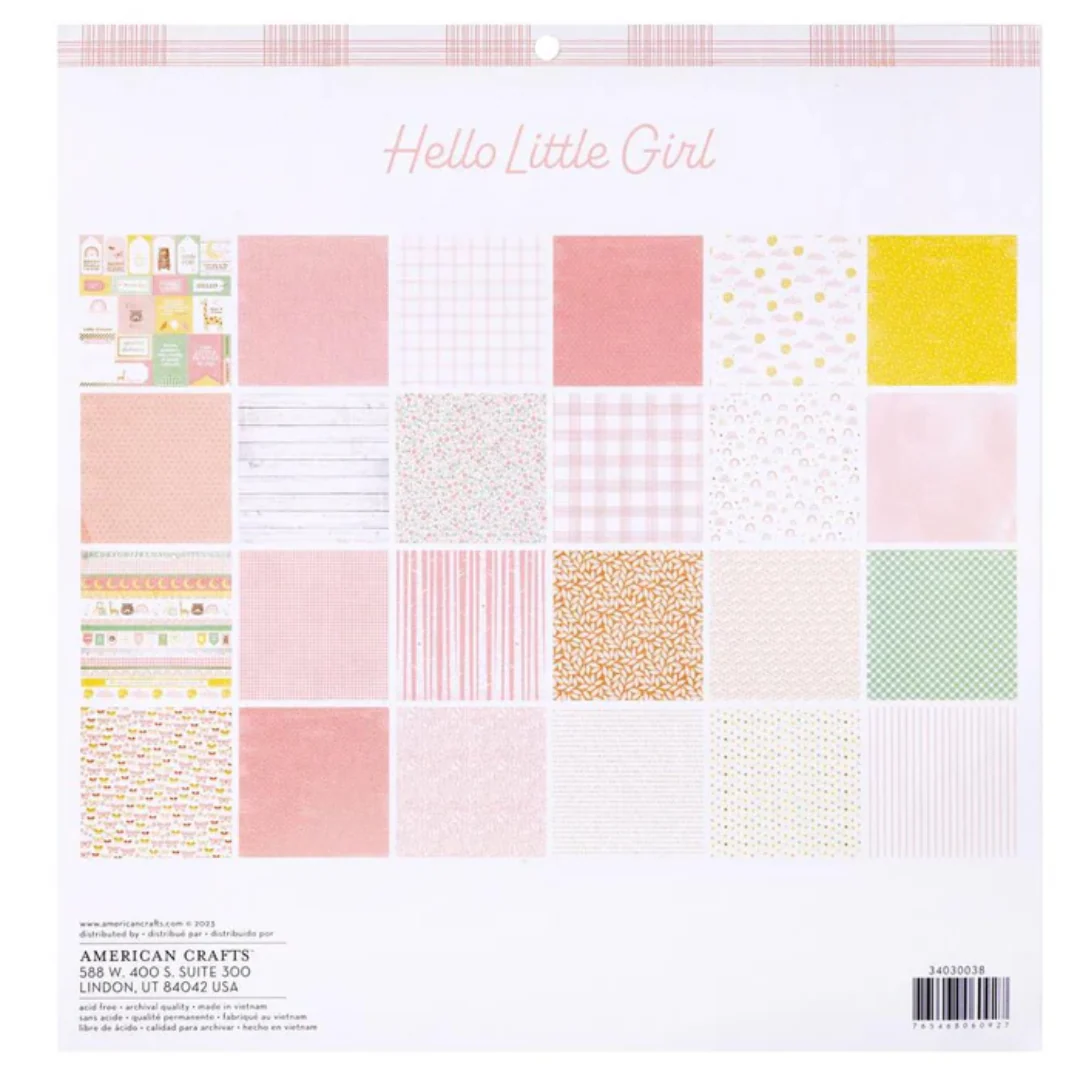 HOJAS DOBLE LADOE HELLO LTTER GIRL (12 X 12) PAD - Image 3
