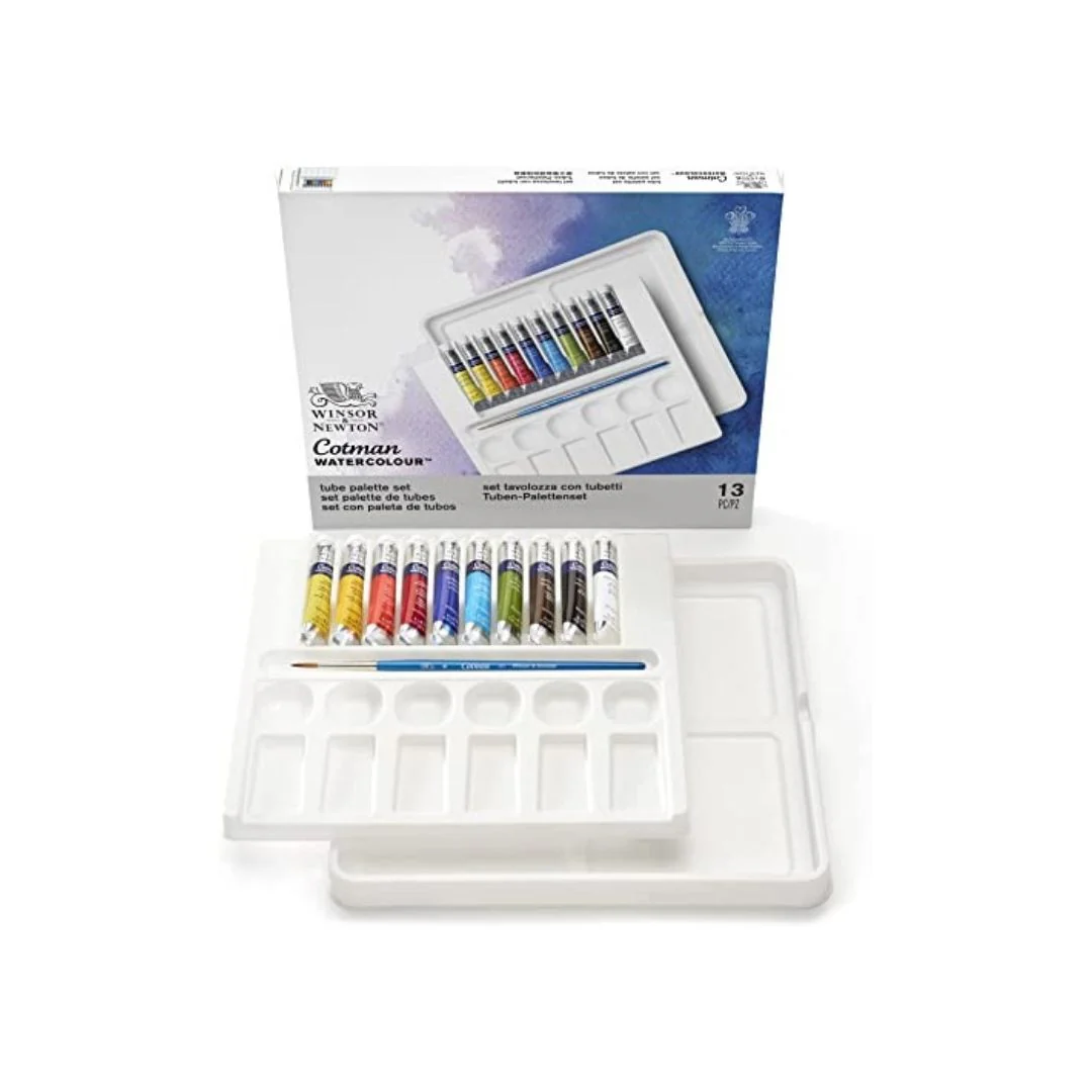 JUEGO ACUARELA COTMAN EN TUBO (8 ML) 10/1 C/PALETA