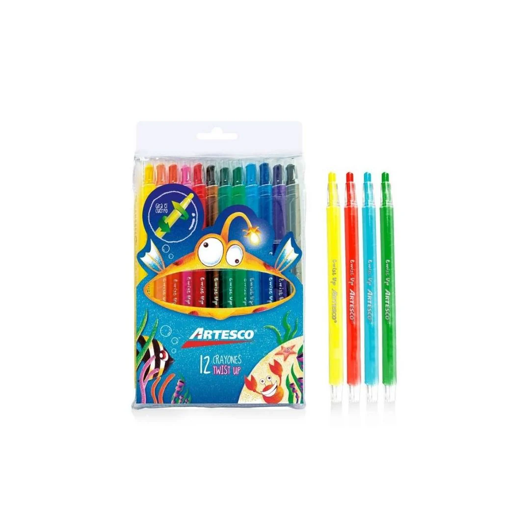 JUEGO CREYONES DE CERA TWIST UP 12/1