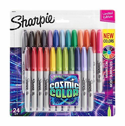JUEGO DE FELPAS PERMANENTE SHARPIE FINA COSMIC 24/1 BL