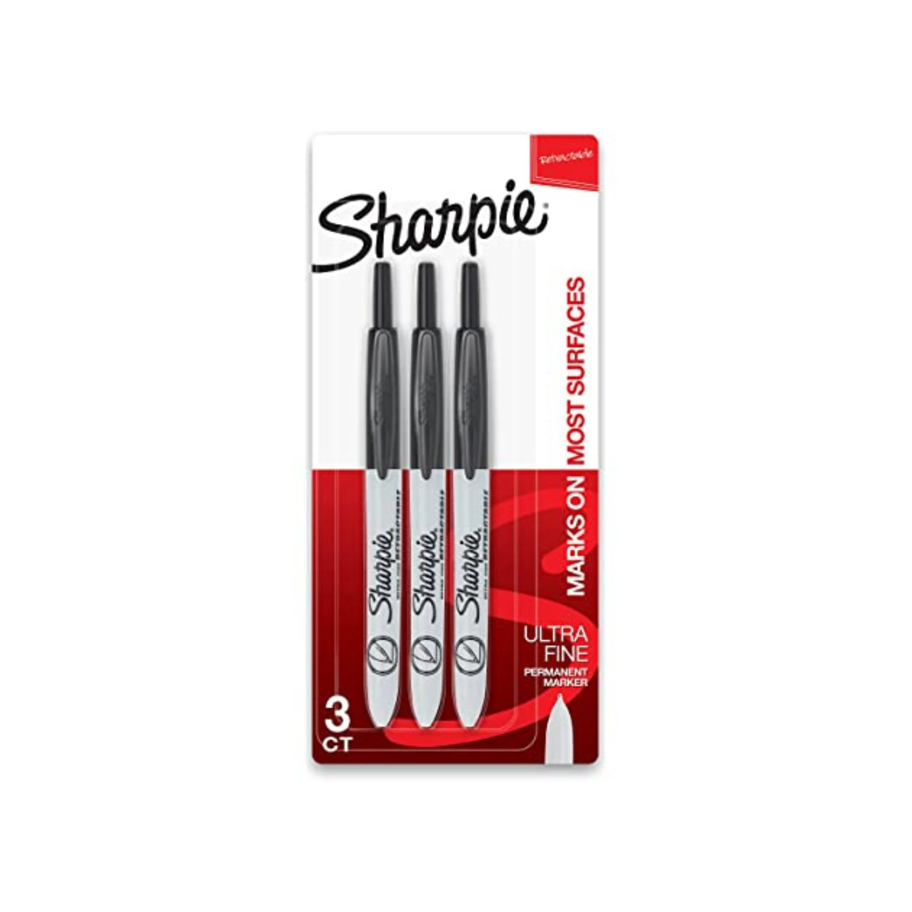 JUEGO DE FELPAS PERMANENTE SHARPIE RT ULTRA F. 3/1 NEGRA BL