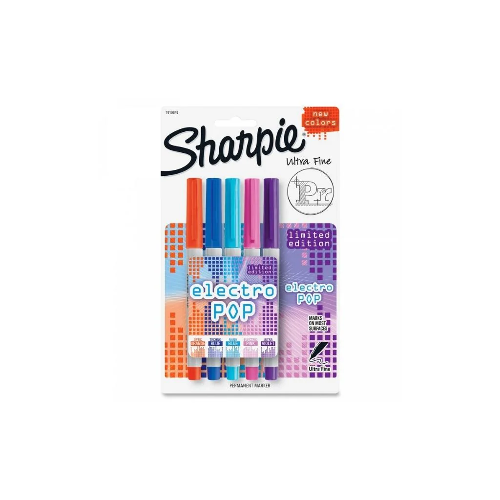 JUEGO DE FELPAS PERMANENTE SHARPIE ULTRA F. ELECTRO POP 5/1 BL