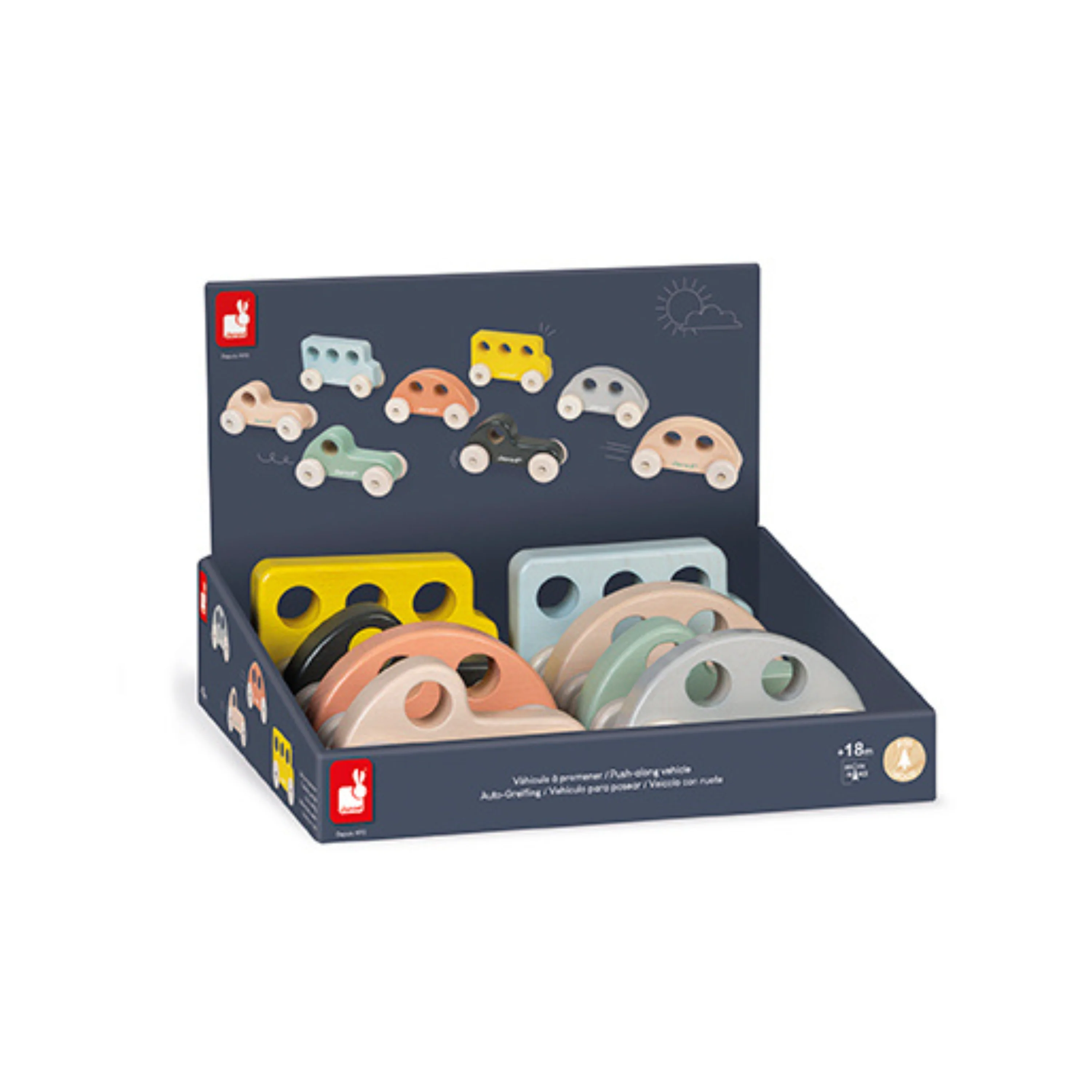 JUEGO DIDACTICO JANOD, DOMINO SWEET COCOON- VEHICULO PARA PASEAR