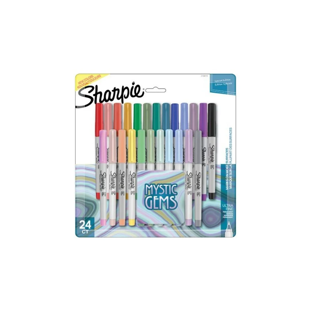 JUEGO FELPAS PERMANENTE SHARPIE ULTRA F. MYSTIC GEMS 24/1 BL