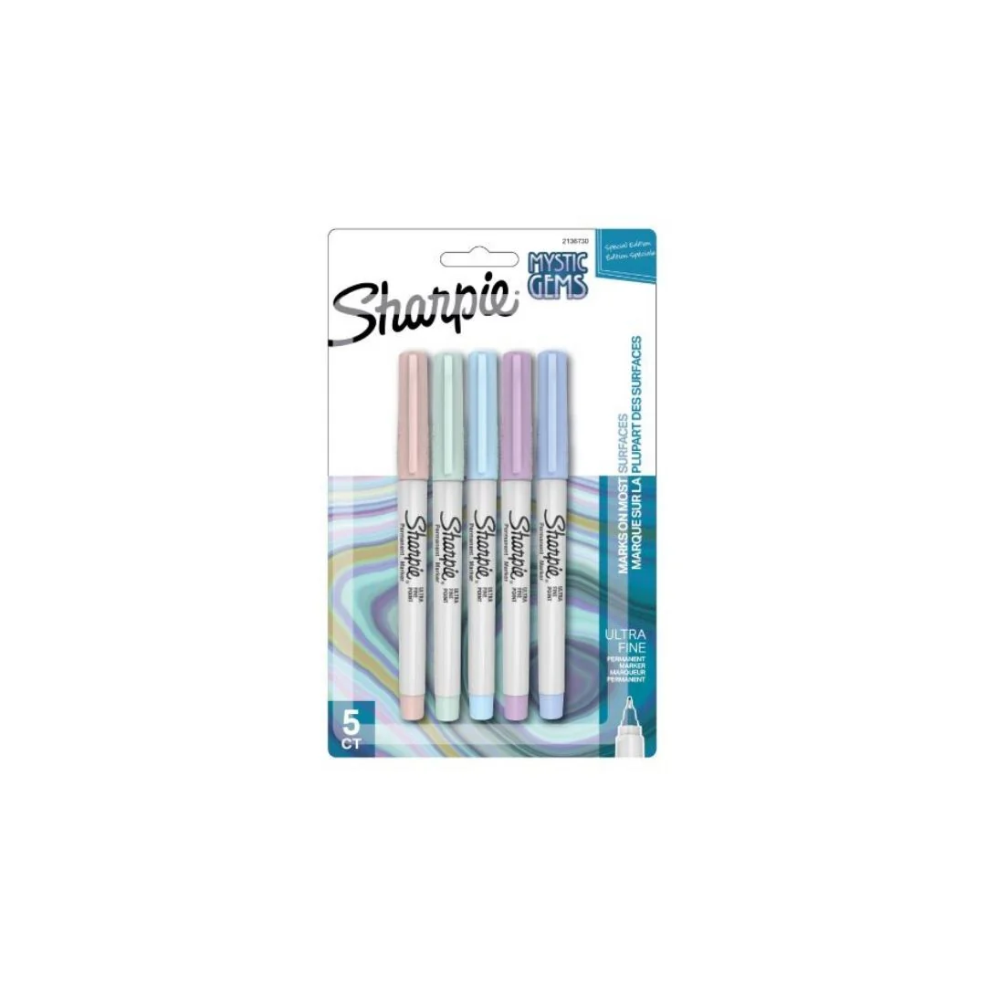 JUEGO FELPAS PERMANENTE SHARPIE ULTRA F. MYSTIC GEMS 5/1 BL