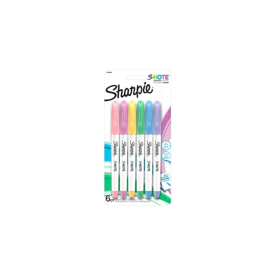 JUEGO RESALTADOR  SHARPIE  S-NOTE  6/1 BL
