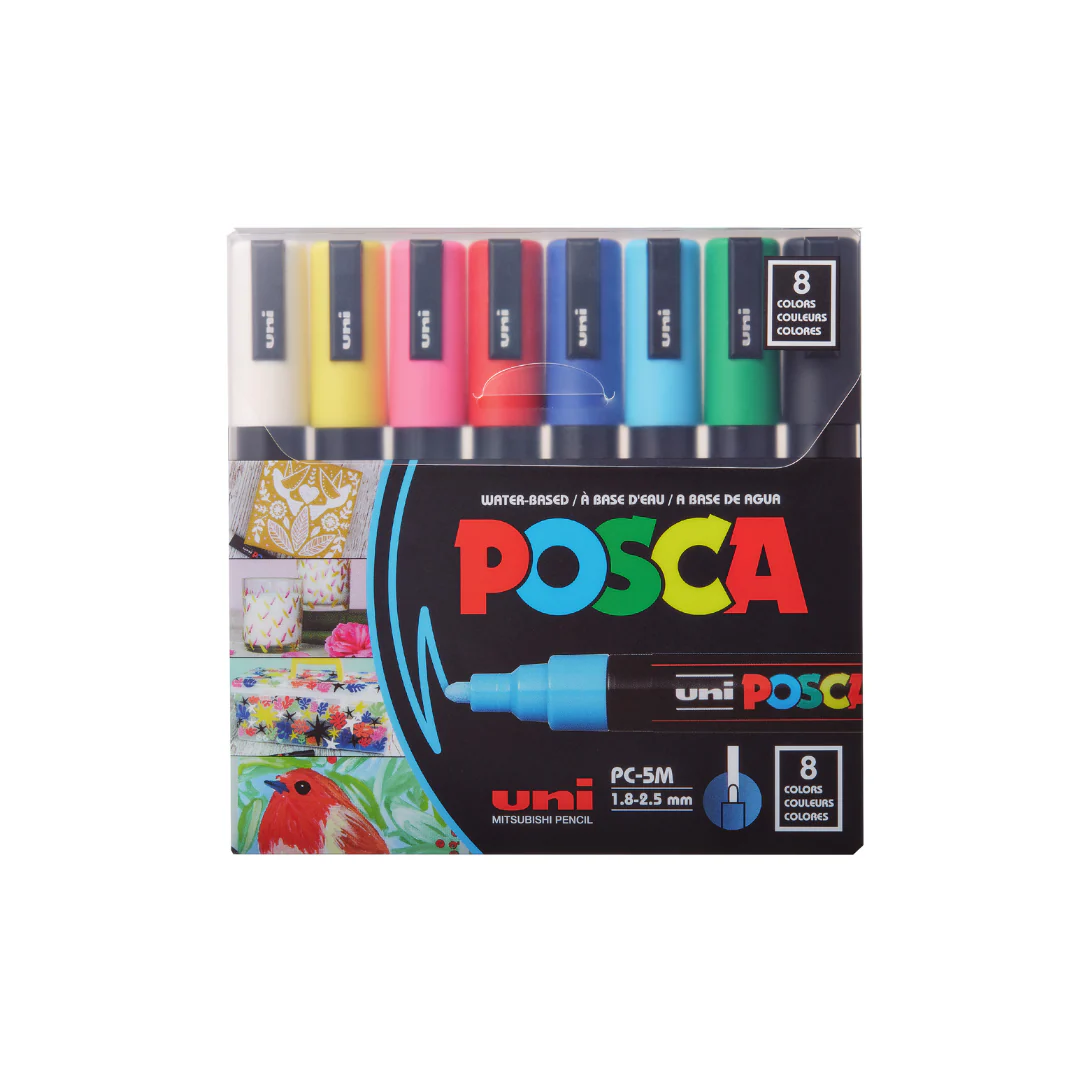 JUEGO MARCADORES POSCA SURTIDOS 5M 8/1