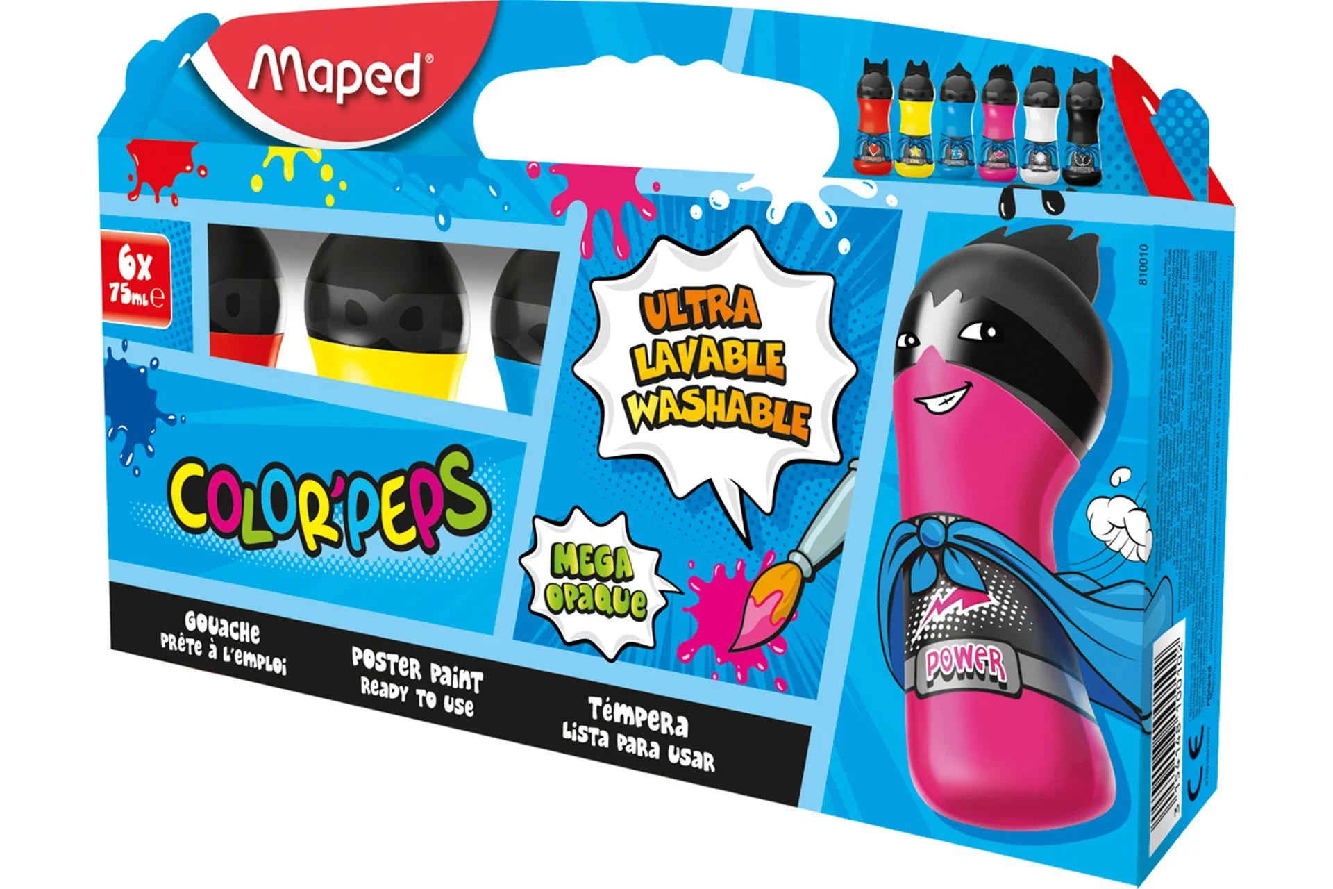 JUEGO TEMPERA 6/1 COLORPEPS 75ML