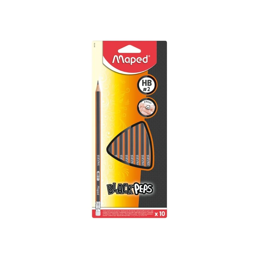 LAPICES HB C/GOMA 10/1 BLISTER