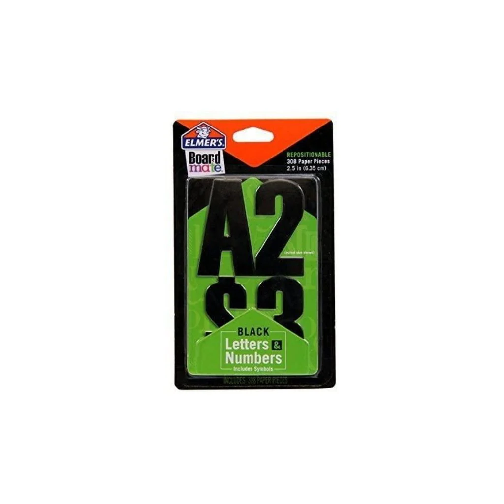 LETRAS Y NUMEROS NEGRO 2.5"