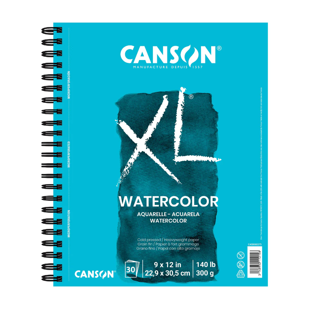 LIBRETAS XL PAPEL ACUARELA (9 X 12) 30H