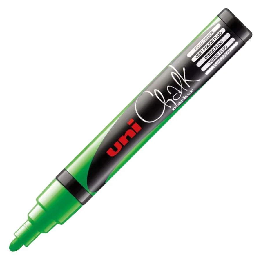 MARCADOR P/PIZARRA BLANCA CHALK (5mm) VERDE FLUO