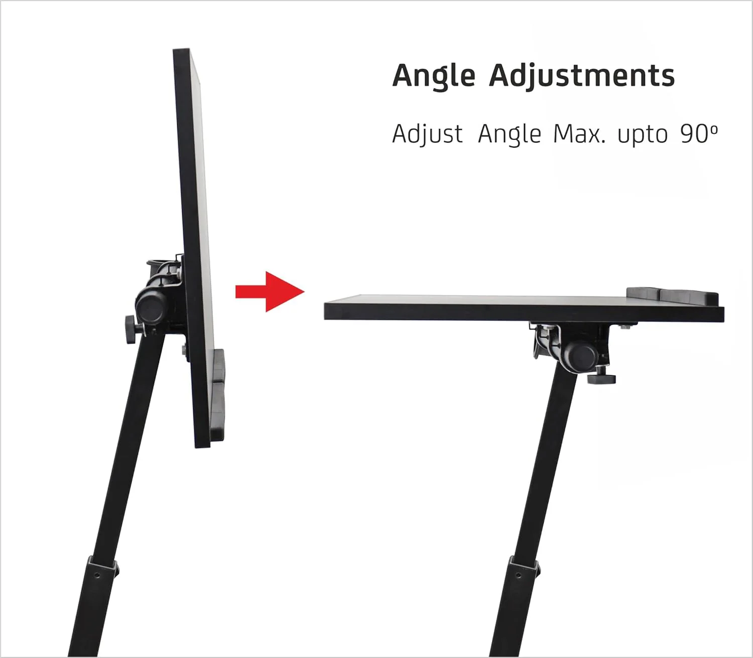 MESA P/LAPTOP AJUSTABLE (22"x17") TOPE DE MADERA BASE DE METAL - Image 4