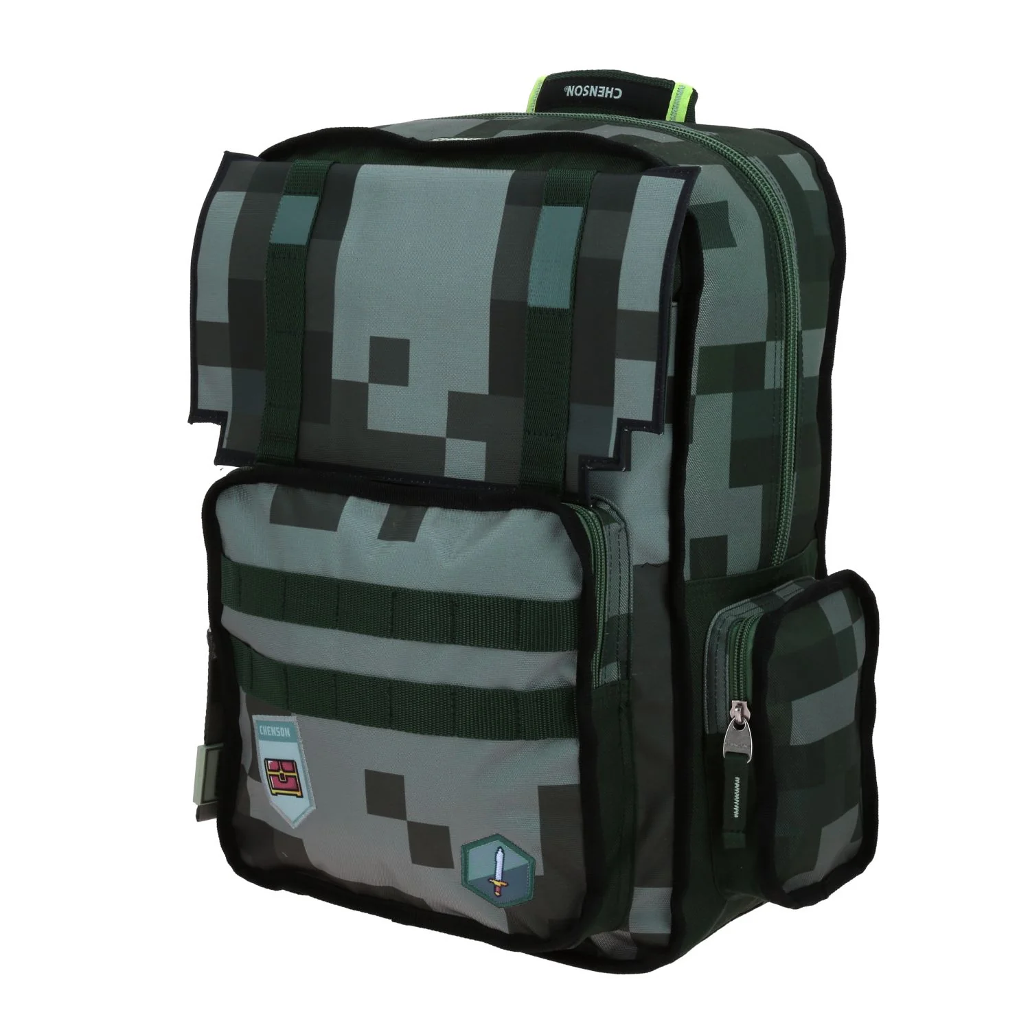 MOCHILA CHENSON ORIGINAL GRANDE PIXEL VERDE O. XXV - Image 2