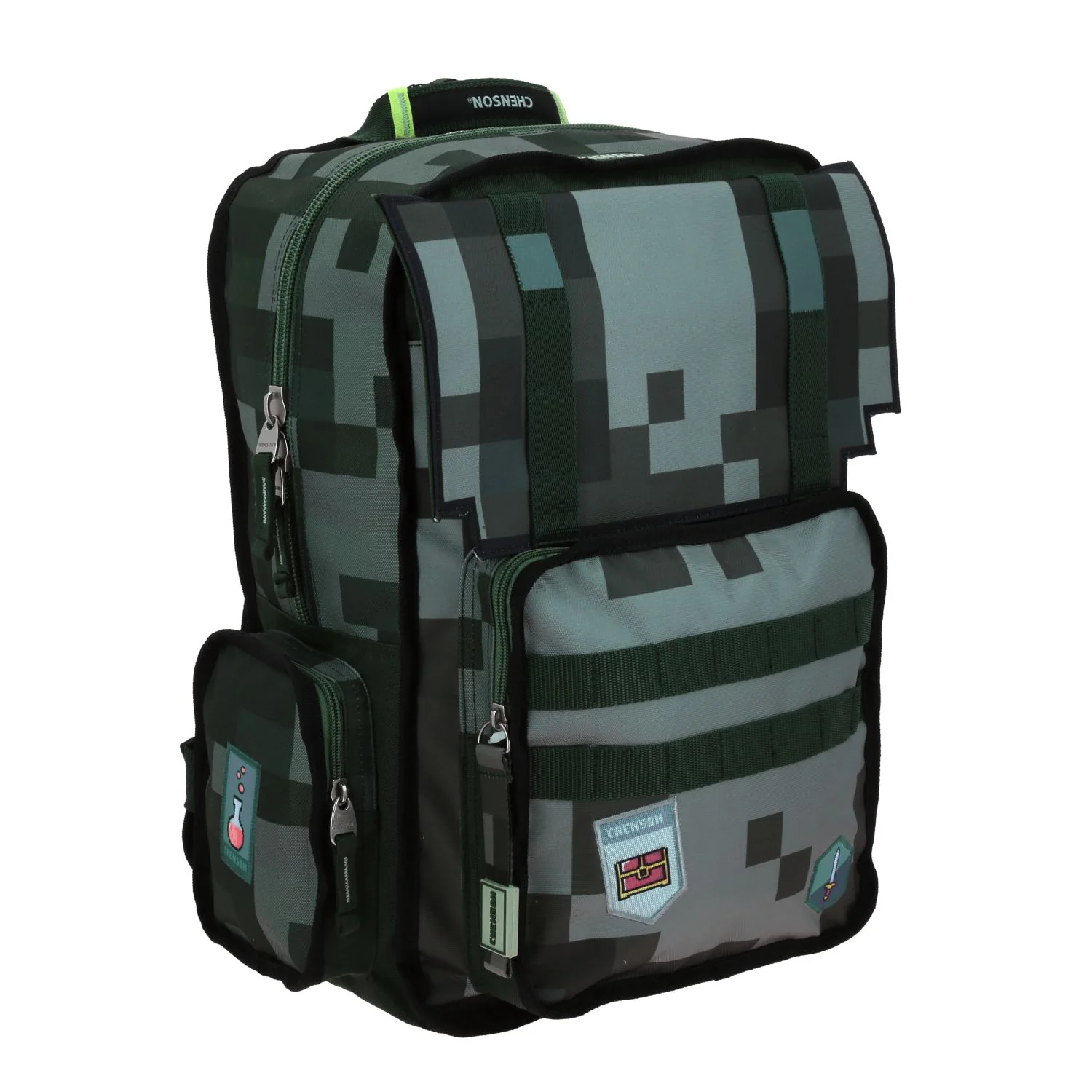 MOCHILA CHENSON ORIGINAL GRANDE PIXEL VERDE O. XXV - Image 6