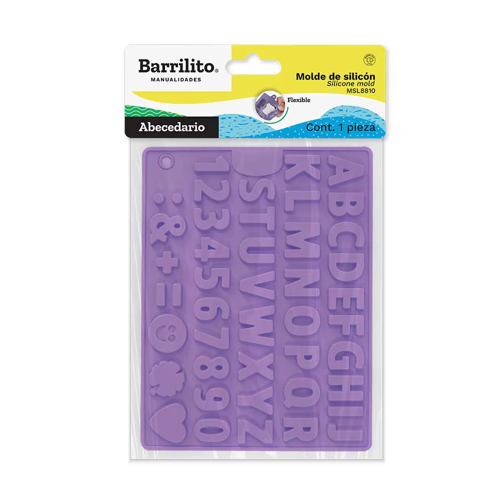MOLDE FLEXIBLE SILICON LETRAS