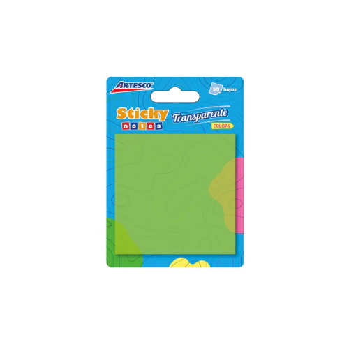 NOTAS ADHESIVAS (3 X 3) CLEAR VERDE #654
