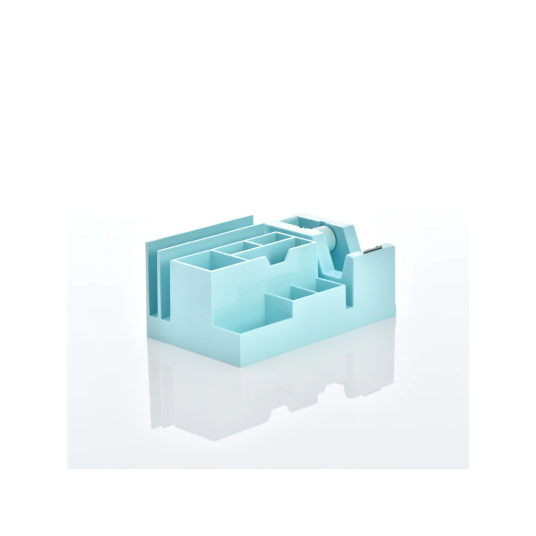 ORGANIZADOR PLASTICOS P/ESCRITORIO AZUL PASTEL