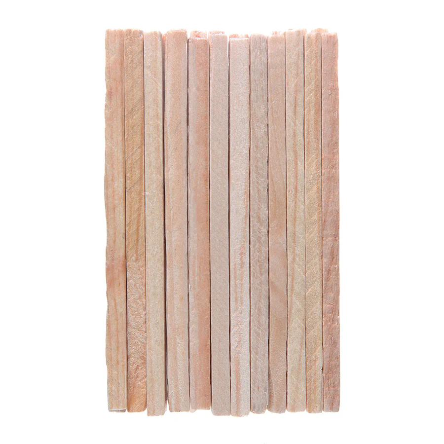 PALITOS CUADRADOS DE MADERA NATURAL (11X0.5)cm 25/1 BL