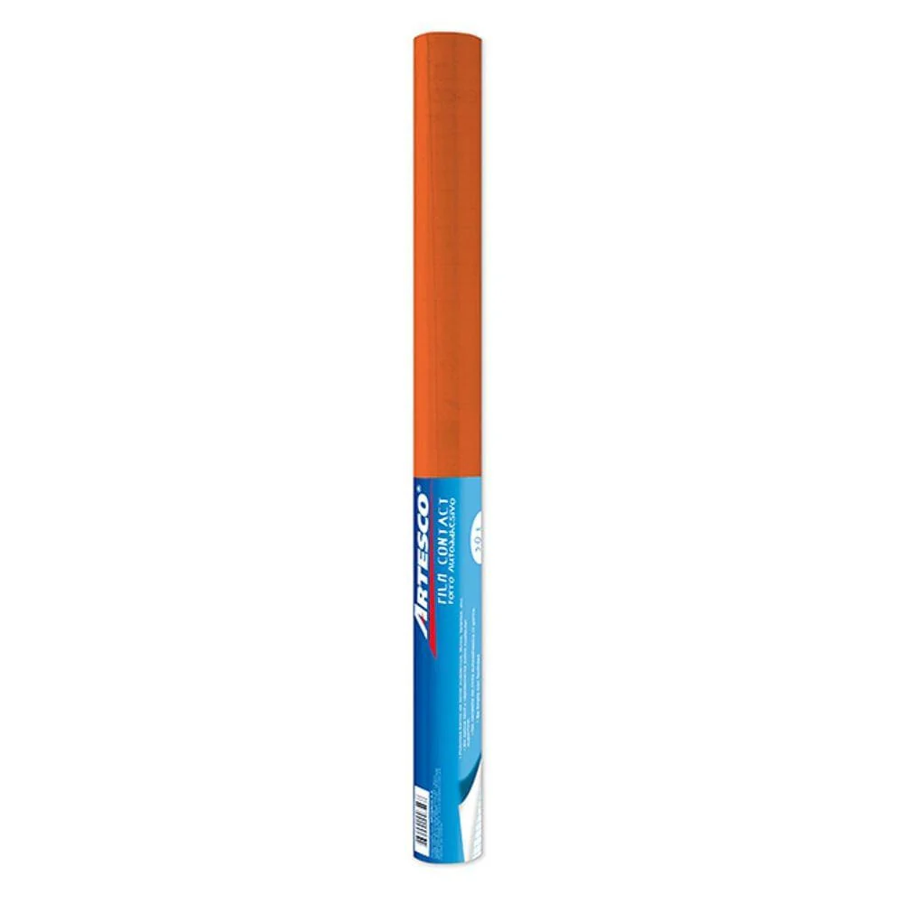 PAPEL ADHESIVO P/FORRAR 18" X 1.5mts NARANJA