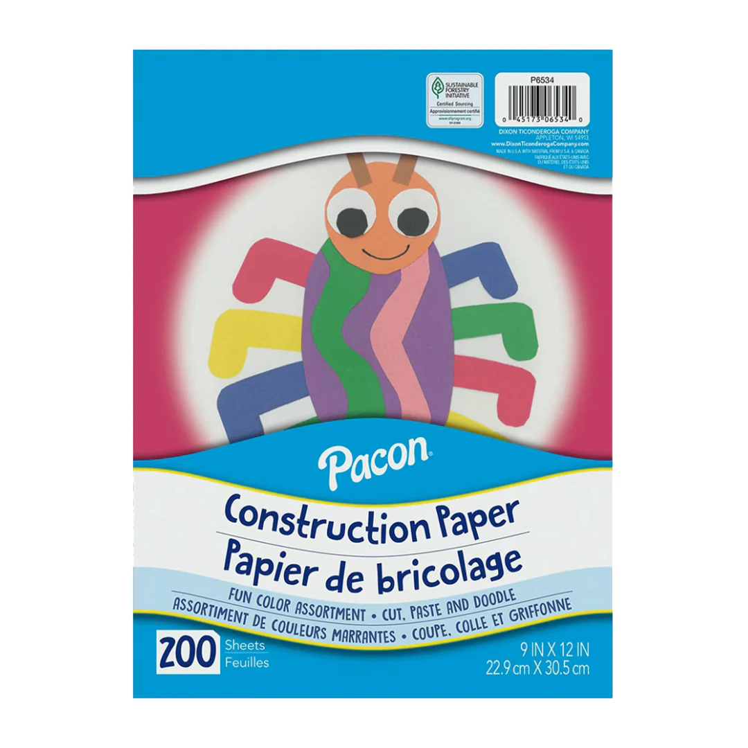 PAPEL CONSTRUCCION (9 X 12) 96/1 Surtido