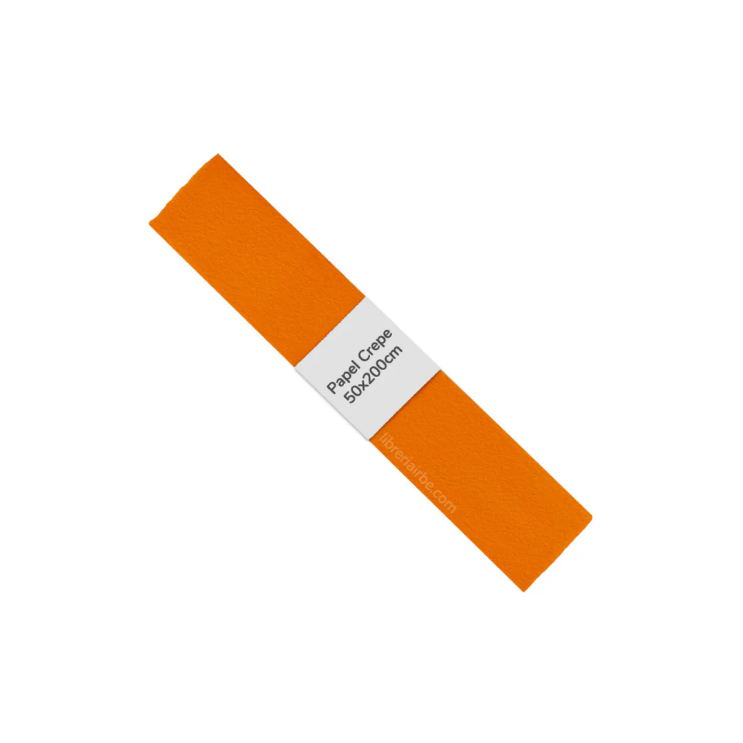PAPEL CREPE META (50 X 200)CM NARANJA