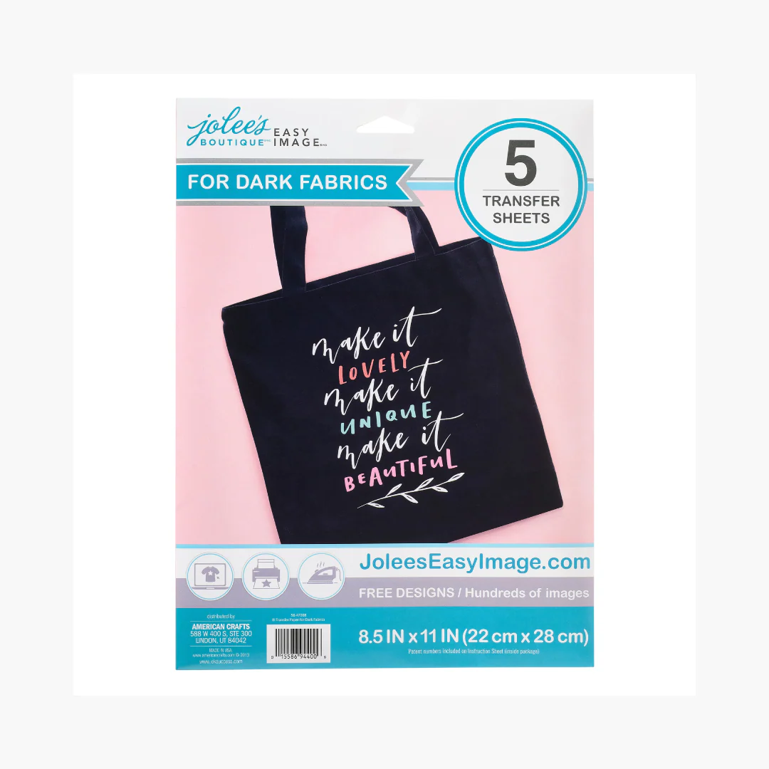 PAPEL TRANSFER (8.5 X 11) 5/1 P/TELA OSCURA JOLEES