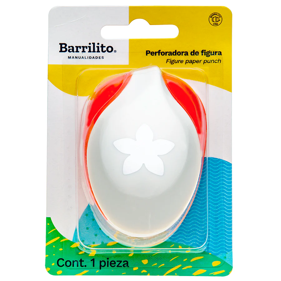 PERFORADORA DE 1 HOYO C/DISEÑO "PETALOS" GRANDE BL