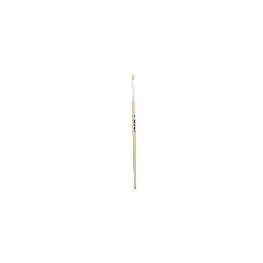 PINCELES CERDA PLANA # 2 M.MADERA PUNTEADA