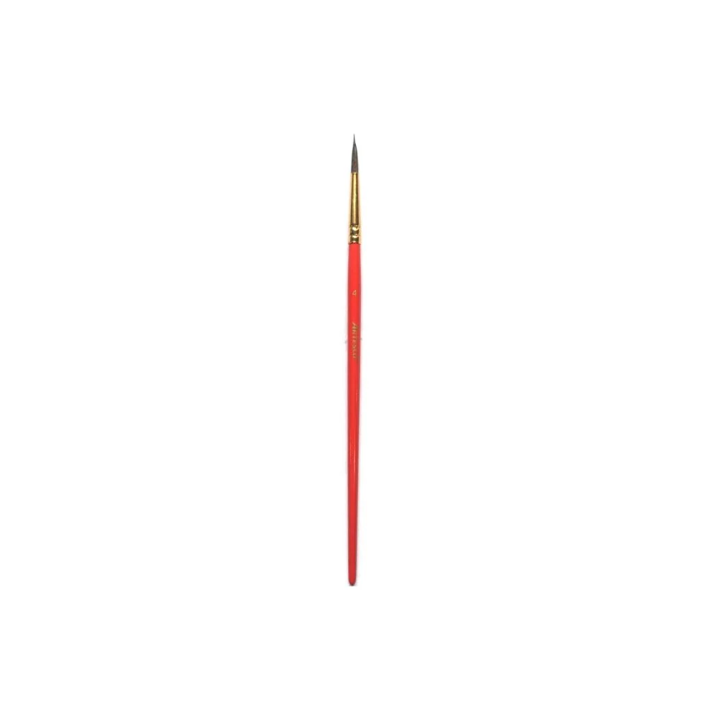 PINCELES PONY REDONDO #4 M.MADERA ROJO