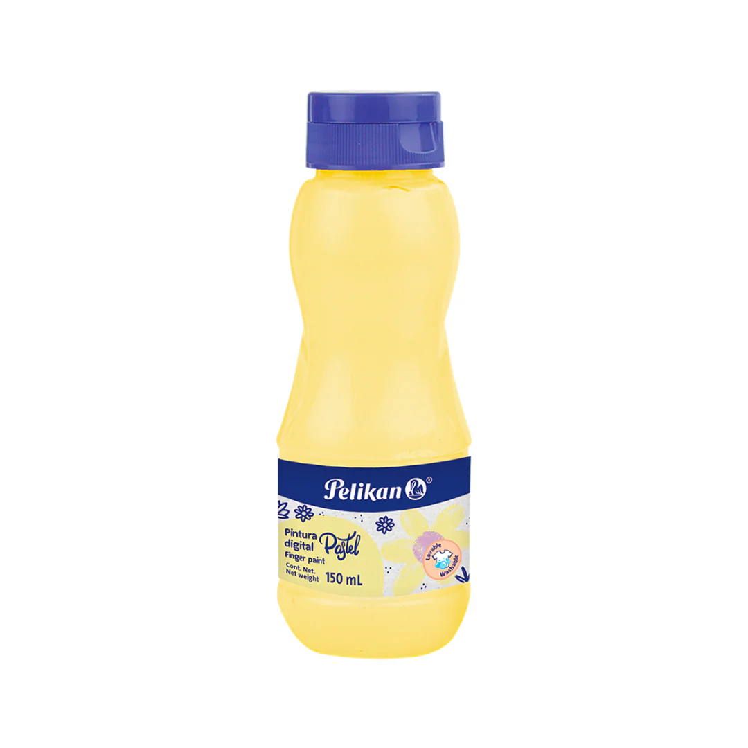 PINTURA P/DEDOS 150 ML PASTEL AMARILLA