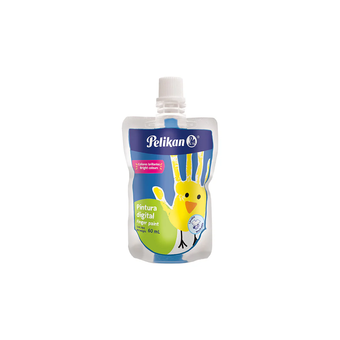 PINTURA P/DEDOS  60 ML AZUL FLEXIBLE