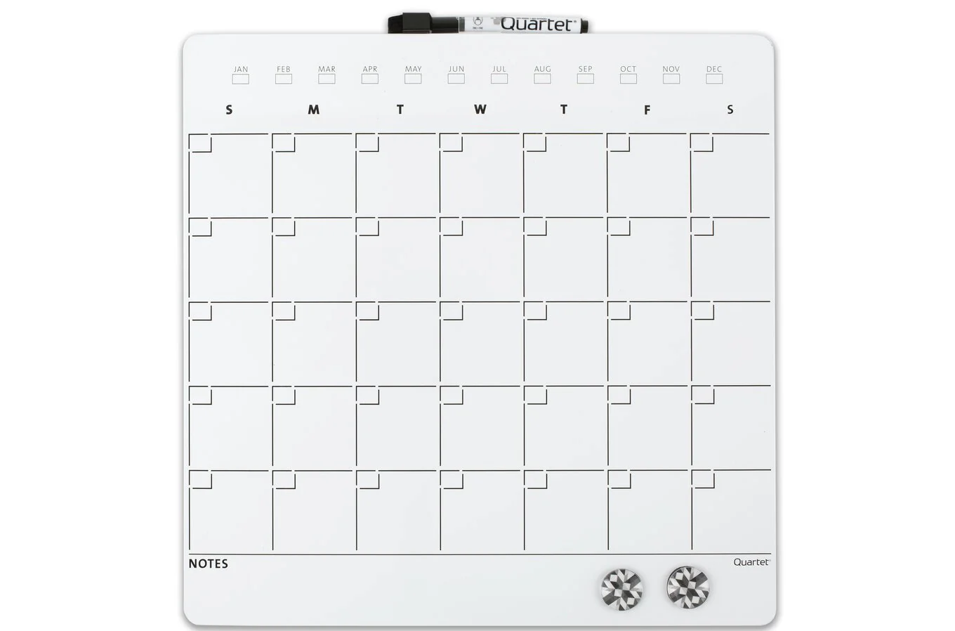 PIZARRA CALENDARIO 14X14" MAGNETICO DRY-ERASER