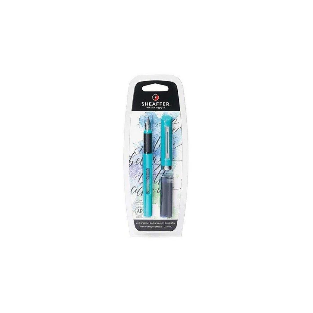 PLUMA FUENTE SHEAFFER CALIGRAFICAS BLUE C/REFILL BLISTER